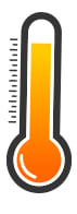 Hot Thermometer Graphic with a orange filling