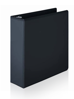 Black premium clear-view ring binder