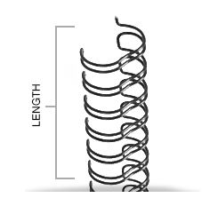 8.5” long black twin loop wire.
